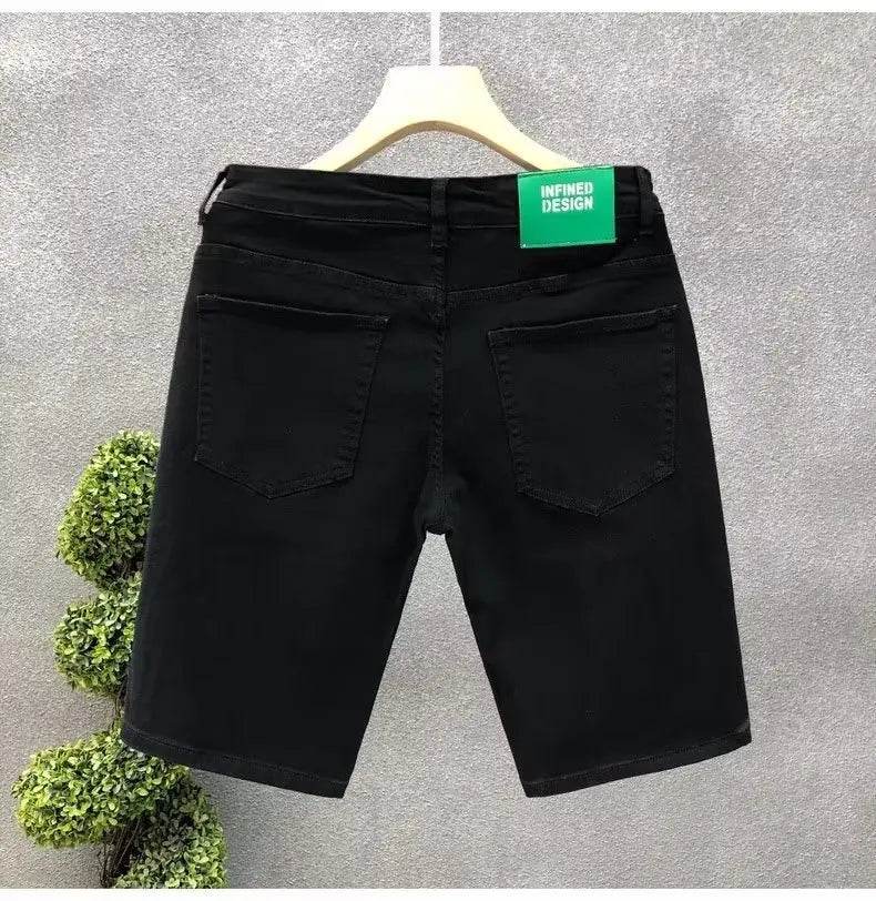 Buy Center 2023 Summer Casual Denim Shorts - Slim Fit White Knee Length - Buy Center UK