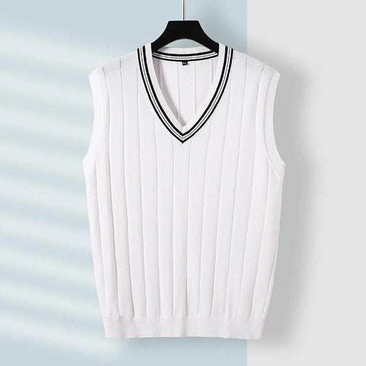 Buy Center Men's Casual Sweater Vest - Slim Fit Pure Cotton Pullover - Buy Center UK