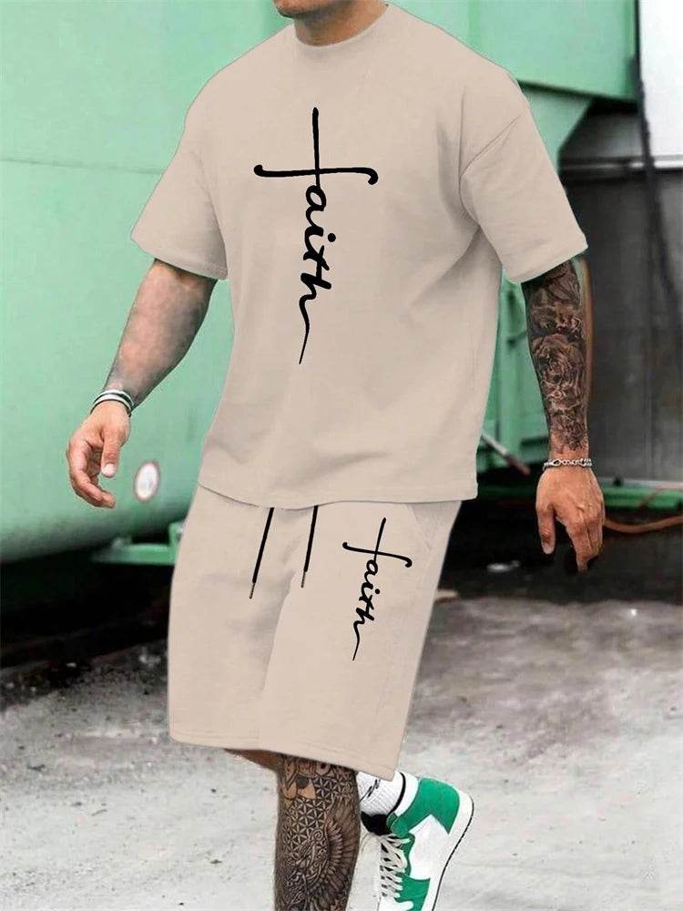 2024 Men's Short Sleeve Shorts 2-Piece Set - Casual Summer Style - Buy Center UK