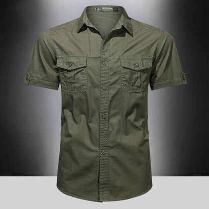 Buy Center Men's Cotton Short Sleeve Shirt - Stylish Oversized Fit - Buy Center UK