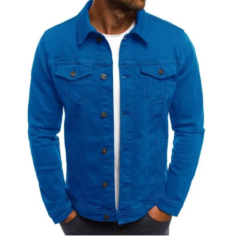 Buy Center Men’s Casual Yellow Denim Jacket - Classic Slim Fit Style - Buy Center UK
