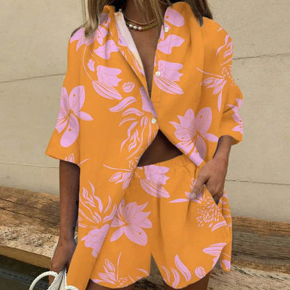 Buy Center Two Piece Women's Summer Set - Stylish Print, Loose Fit - Buy Center UK
