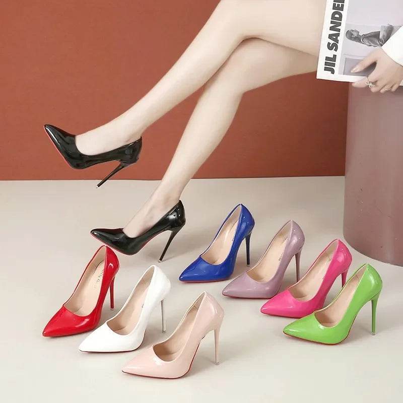 Buy Center Super High Ethnic Pumps - Pointed Toe, Thin Heels, Slip-On - Buy Center UK