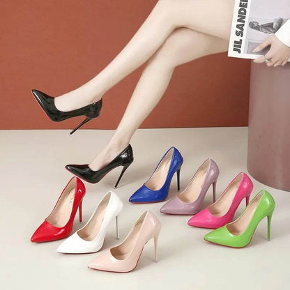 Buy Center Super High Ethnic Pumps - Pointed Toe, Thin Heels, Slip-On - Buy Center UK