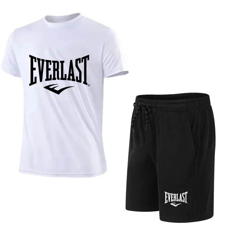 EVERLAST Men's T-shirt and Shorts Set - Trendy Sporty Leisure Wear - Buy Center UK