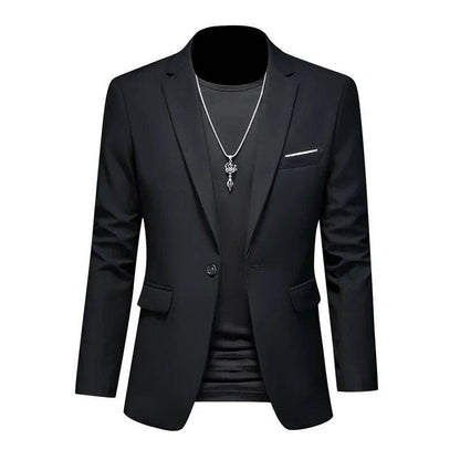 Buy Center Casual Business Blazer for Men - Solid Color Elegance - Buy Center UK