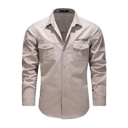Buy Center Men’s Cargo Shirt - Multi Pockets, Loose Fit, Spring Style - Buy Center UK