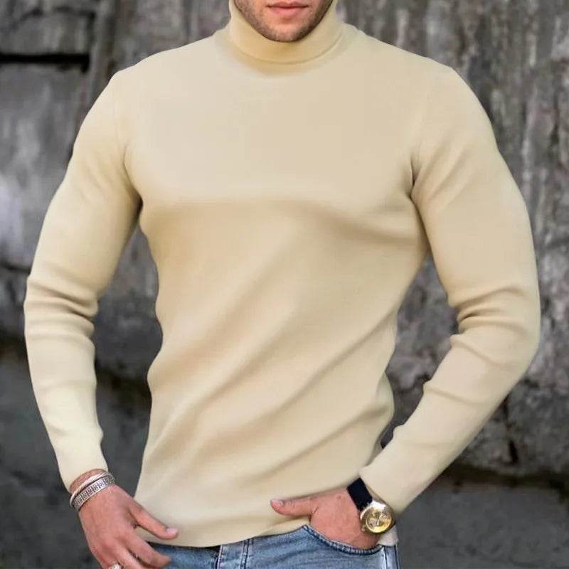 Buy Center Men's Casual Slim Fit Turtleneck Pullover - Autumn Fashion - Buy Center UK