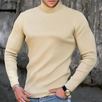 Buy Center Men's Casual Slim Fit Turtleneck Pullover - Autumn Fashion - Buy Center UK