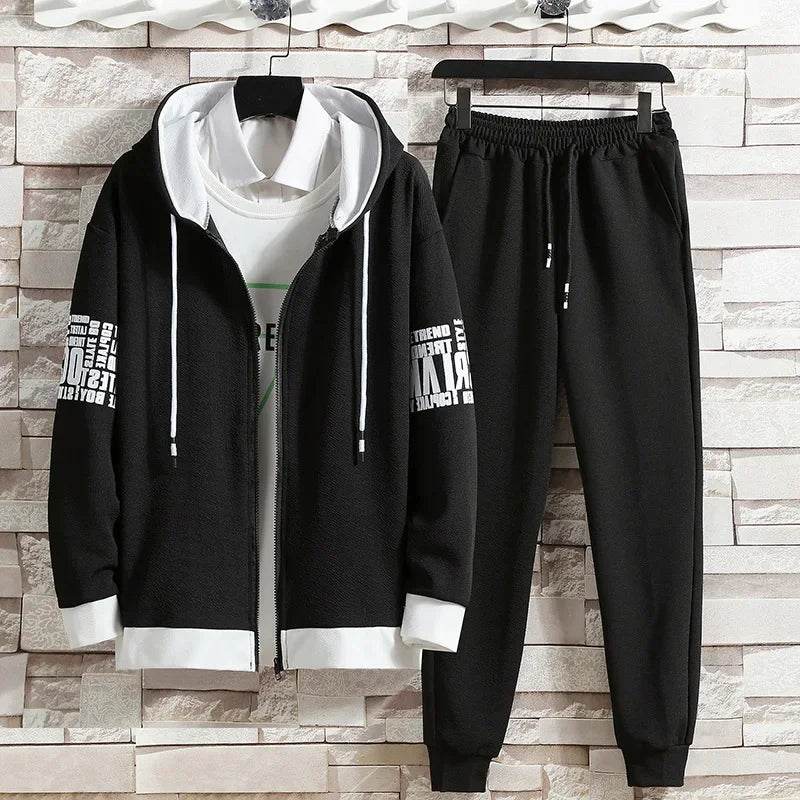 Buy Center Casual Men's Sport Suit - Stylish Hooded Cardigan Set - Buy Center UK
