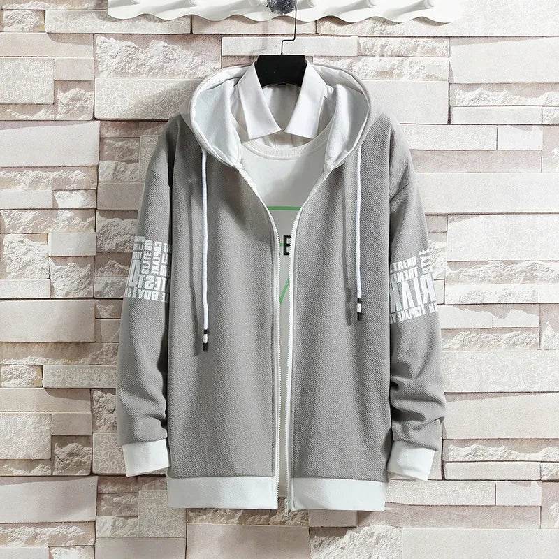 Buy Center Men's Hooded Cardigan Sweatpants Set - Casual Spring Outfit - Buy Center UK