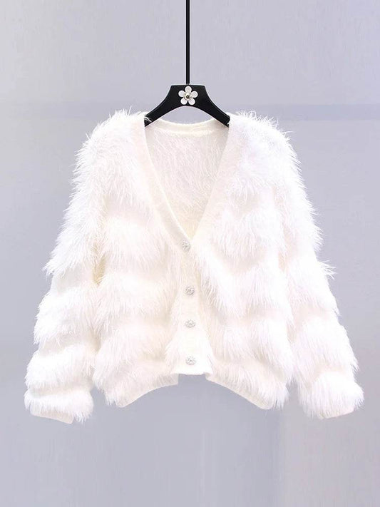 ABRIN Women’s Cashmere Cardigan – Elegant Tassels, Button Up Design - Buy Center UK