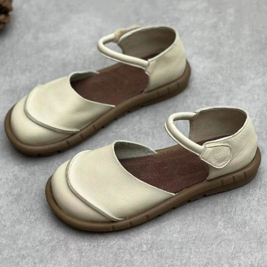 Buy Center Women's Flat Sandals - Retro Handmade Genuine Leather - Buy Center UK