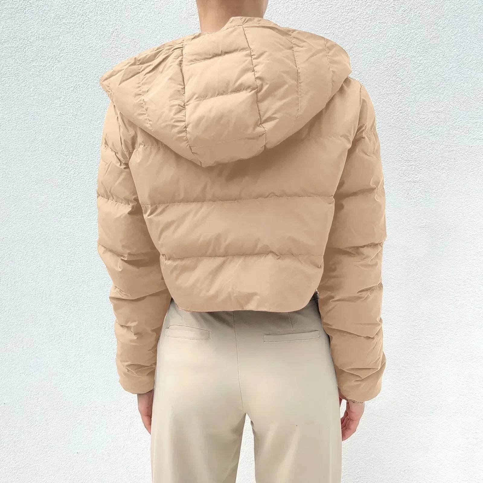Buy Center Women's Fall Winter Puffer Jacket - Cropped, Oversized Style - Buy Center UK