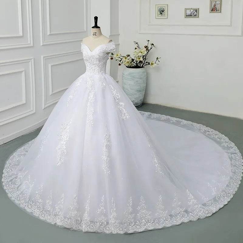 Maria Novia Off The Shoulder Wedding Dress - Vintage Sweetheart Gown - Buy Center UK