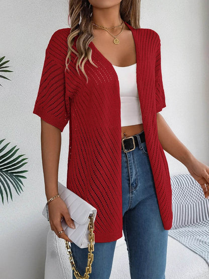 Buy Center Spring Summer Knitted Cardigan - Casual Hollow Out Fit - Buy Center UK