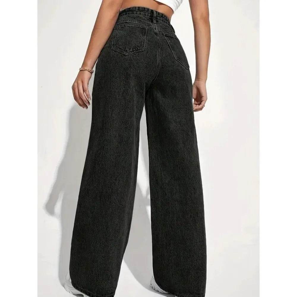 Buy Center High-Waisted Women's Jeans - Versatile Straight-Leg Design - Buy Center UK