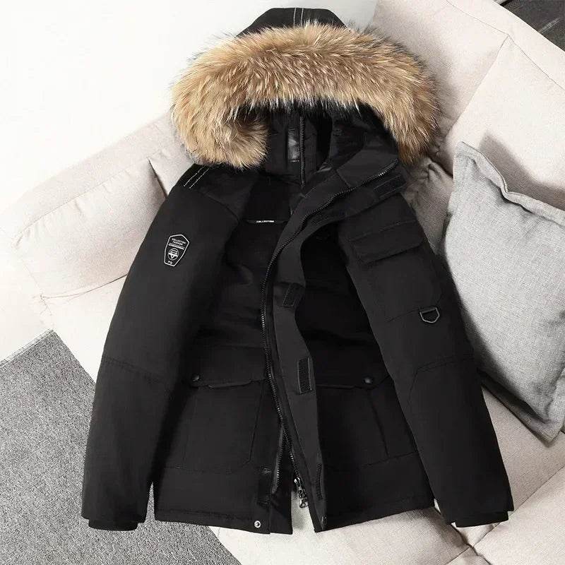 Buy Center Winter Down Jacket - 90% Duck Down, Fur Collar for -30°C - Buy Center UK