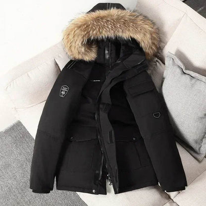 Buy Center Winter Down Jacket - 90% Duck Down, Fur Collar for -30°C - Buy Center UK