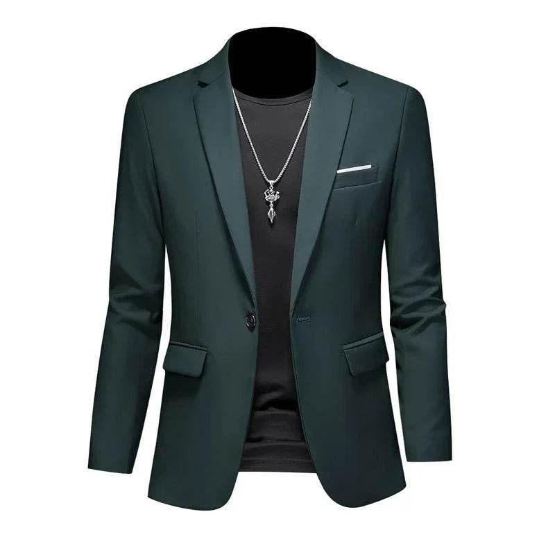 Buy Center Casual Business Blazer for Men - Solid Color Elegance - Buy Center UK