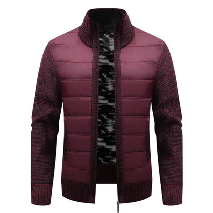 Buy Center Men's Winter Cardigan - Warm Fleece Lined Knit Jacket - Buy Center UK