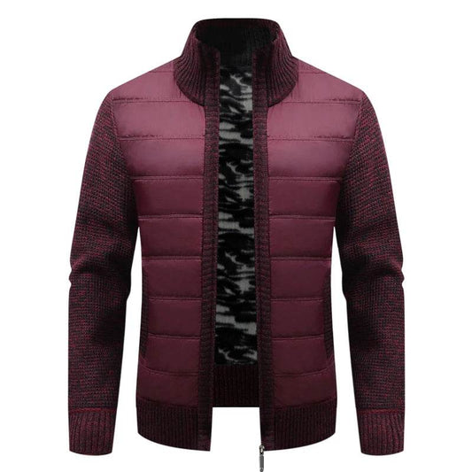Buy Center Winter Men’s Cardigan - Warm Fleece Lined Knit Jacket - Buy Center UK