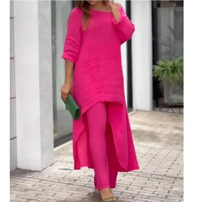 Buy Center Women's Summer Cotton Linen 2 Piece Set - Stylish & Comfortable - Buy Center UK