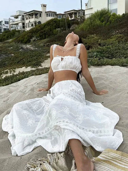 Buy Center Lace Skirt Set Dress - Summer Chic 2-Piece Outfit - Buy Center UK