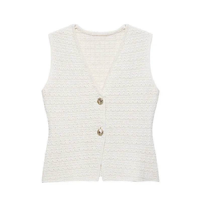 Buy Center Knitted V-neck Patchwork Skirt Set - Summer Slim Fit - Buy Center UK
