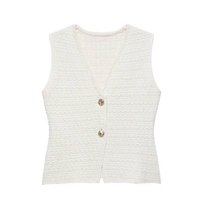 Buy Center Knitted V-neck Patchwork Skirt Set - Summer Slim Fit - Buy Center UK