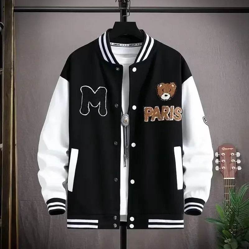 Trendy Men's Baseball Jacket - Casual Loose Fit for Spring & Autumn - Buy Center UK