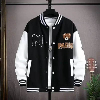 Trendy Men's Baseball Jacket - Casual Loose Fit for Spring & Autumn - Buy Center UK