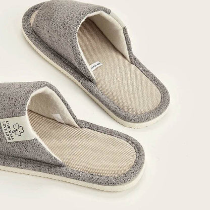 Buy Center Men’s Linen Slippers - Open-Toed, Comfortable for Home - Buy Center UK