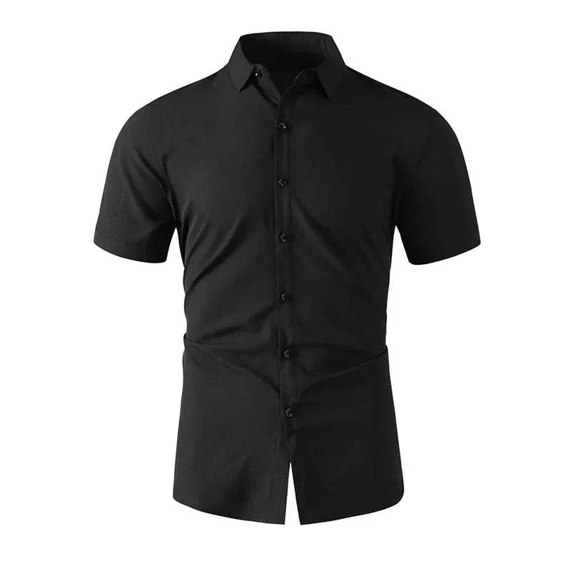 Buy Center Men's No Iron Short Sleeve Business Casual Shirt - Summer Style - Buy Center UK