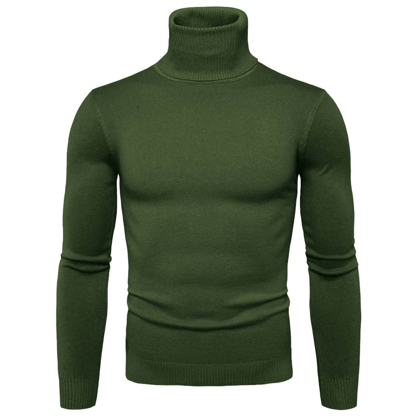 Buy Center Men's Black Turtleneck Sweater - Warm Slim Fit Autumn Top - Buy Center UK
