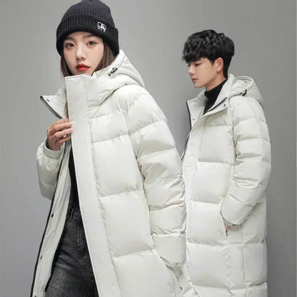 Buy Center Men's Long Hooded Puffer Jacket - Windproof, Warm, Casual - Buy Center UK