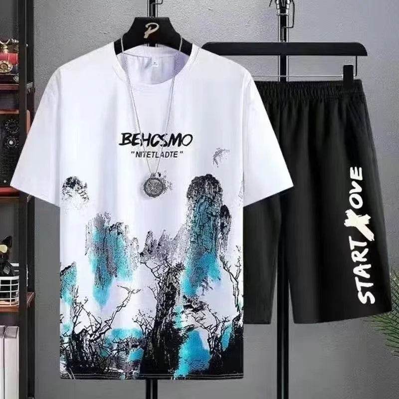 Buy Center Men's Summer Sports Set - Breathable T-Shirt & Shorts - Buy Center UK