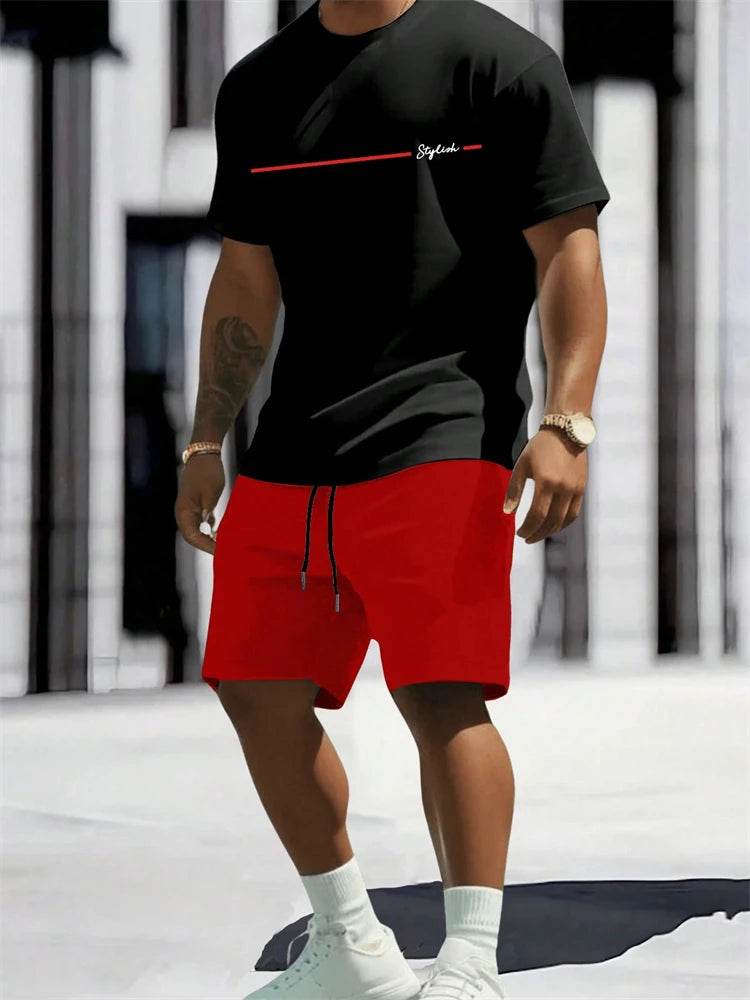 2024 Men's Short Sleeve Shorts 2-Piece Set - Casual Summer Style - Buy Center UK