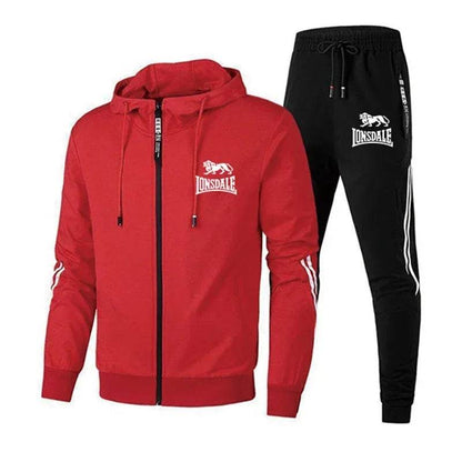Buy Center Men's Tracksuit Set - Stylish Zipper Hoodie & Slim Pants - Buy Center UK
