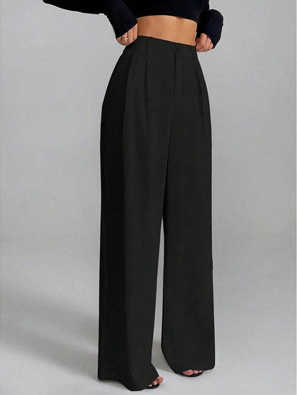 Buy Center Women's Baggy Pants - Elastic Waist, Wide Leg Design - Buy Center UK