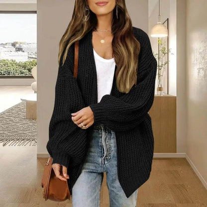 Buy Center Women's Solid Color Cardigan Sweater - Open Front Design - Buy Center UK