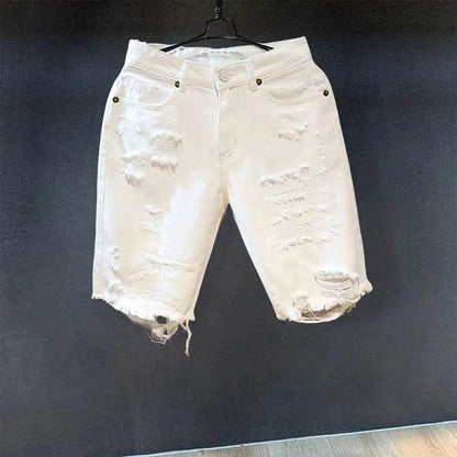 Buy Center Men's Summer Denim Shorts - Multi Pockets, Zipper Closure - Buy Center UK
