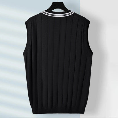 Buy Center Men's Casual Sweater Vest - Slim Fit Pure Cotton Pullover - Buy Center UK