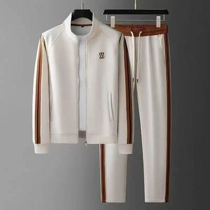 Buy Center Men's Embroidered Sports Jacket & Pants Set - Casual Style - Buy Center UK