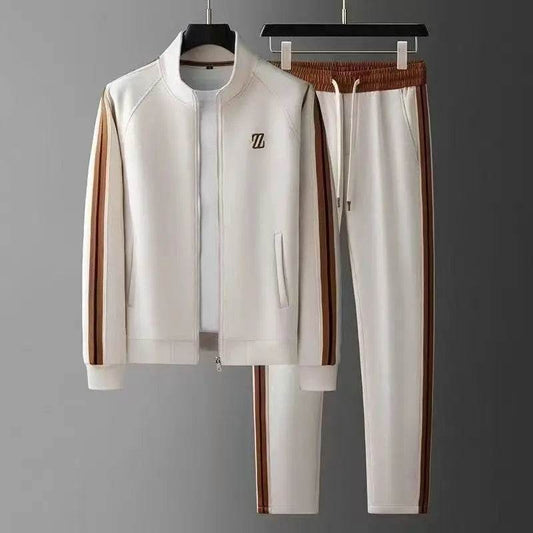Buy Center Men's Embroidered Sports Jacket & Pants Set - Casual Style - Buy Center UK