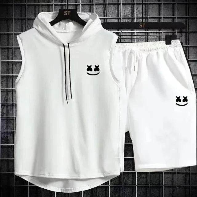 Brand Summer Men's Two Piece Set - Casual T-Shirt & Shorts Suit - Buy Center UK