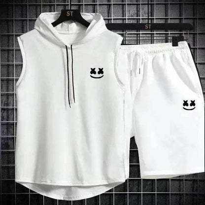 Brand Summer Men's Two Piece Set - Casual T-Shirt & Shorts Suit - Buy Center UK