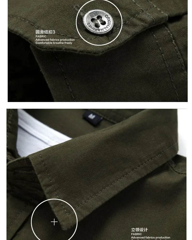 Buy Center Men’s Long Sleeve Cotton Shirt - Military Fitness Style - Buy Center UK
