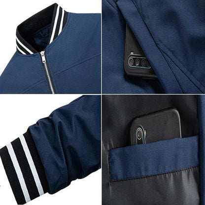 Buy Center Men's Bomber Jacket - Casual Spring Autumn Windbreaker - Buy Center UK