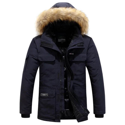 Buy Center Mens Winter Parka - Fur Hooded, Windproof, -30°C Warmth - Buy Center UK